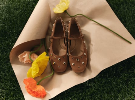 Time and True Studded Mary Jane Flats