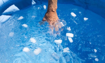 An ice bath.