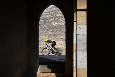 Femke de Vries during the stage three time trial.