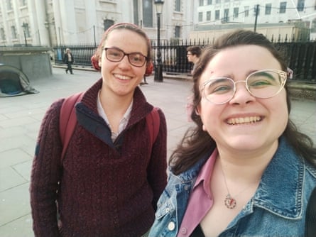 Self-style photo of two women on a city street