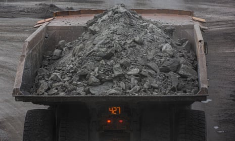 A coal truck at a mine in Muswellbrook in the NSW Hunter Valley