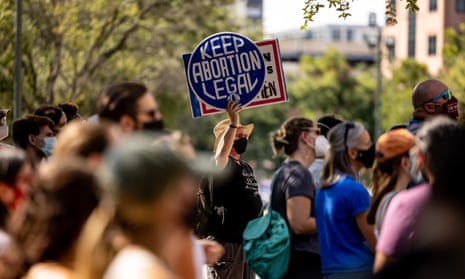 Abortion rights activists rally at the Texas State Capitol on 11 September in Austin, Texas. 