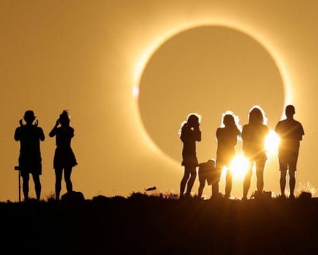 The moon completely covers the sun during a total solar eclipse as seen from the Javalambre Astrophysical Observatory in in Arcos de las Salinas, near Teruel, Spain.