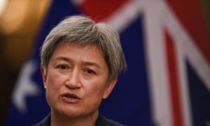 Australian foreign minister Penny Wong speaks during a joint news conference in Thailand