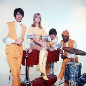 Olivia Newton-John in the short-lived band Toomorrow in 1970 with fellow members Benny Thomas, Karl Chambers and Vic Cooper