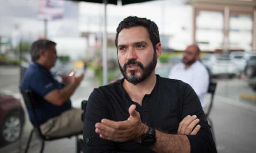 28 de octubre de 2021, Escazú, Costa Rica. Jesús Tefel, miembro de la Unidad Nacional Azul y Blanco, organización opositora al gobierno de Nicaragua, ex preso político y ahora exiliado por su seguridad en Costa Rica. Carlos Herrera
