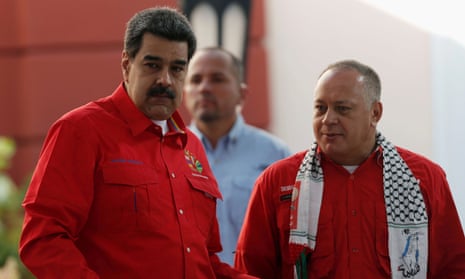 Venezuela’s president Nicolas Maduro with national assembly chief Diosdado Cabello, who has reportedly been speaking to Trump advisers.