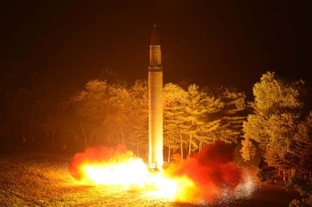 Pyongyang launches its test missile in July last year.