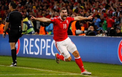 Vokes celebrates scoring the third to spark amazing scenes in Lille.