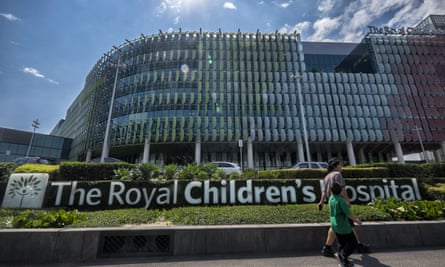 An external view of the Melbourne royal children’s hospital