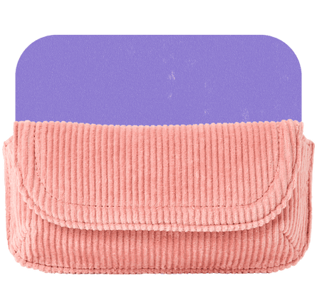 Oliver Bonas Carly Pink Corduroy Glasses Case