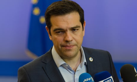 Alexis Tsipras, Greece’s prime minister, speaking to journalists after agreeing to implement further reforms in return for a third bailout