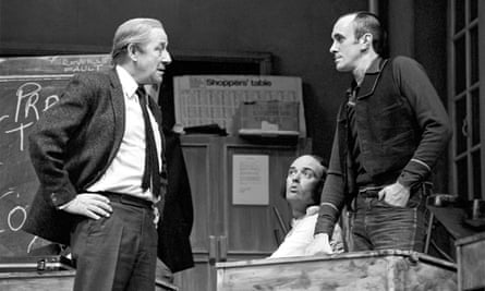 Comedians by Trevor Griffiths at the National Theatre in 1975, with from left: Jimmy Jewel, Dave Hill and Jonathan Pryce.
