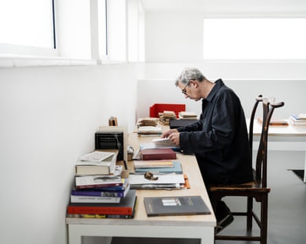 Spotless … de Waal has to keep his studio office free of dust and dirt.