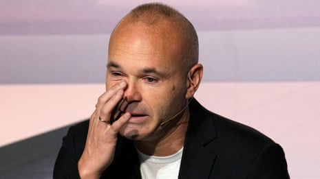 Emotional Andrés Iniesta announces retirement through 'tears of emotion and pride' – video 