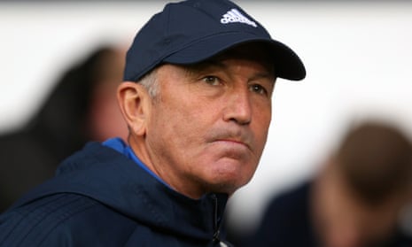 Tony Pulis watches his side lose 4-0 at home to Chelsea on Saturday