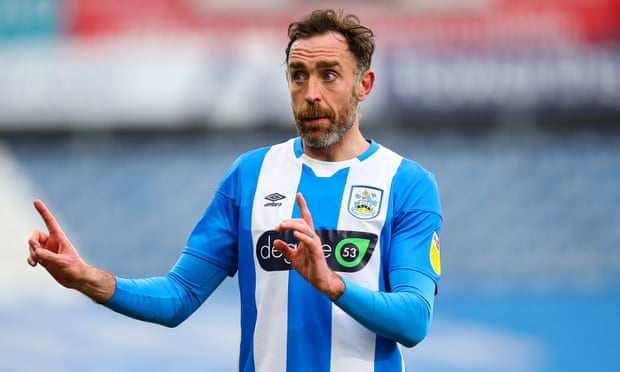 Richard Keogh, pictured playing for Huddersfield Town in February.