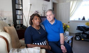 Valerie Baker with her husband Tony at their home in Grimsby.