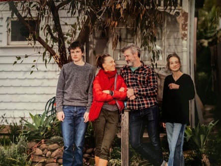 Peter and Anne with their children, in 2020.