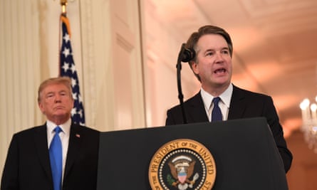 Brett Kavanaugh with Donald Trump. Many are looking closely has Kavanaugh’s views on criminal investigations and executive power.