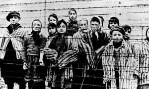 Children found at Auschwitz after the liberation of the camp in 1945.