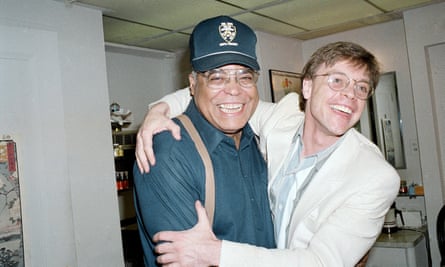 James Earl Jones hugs Mark Hamill after a performances of Fences in 1987.