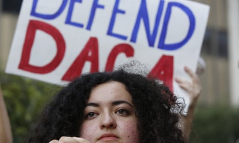 MariaCarolina Gomez<br>Loyola Marymount University student and dreamer Maria Carolina Gomez joins a rally in support of the Deferred Action for Childhood Arrivals, or DACA program outside the Edward Roybal Federal Building in Los Angeles Friday, Sept. 1, 2017. President Donald Trump says he’ll be announcing a decision on the fate of hundreds of thousands of young immigrants who were brought into the country illegally as children in the coming days, immigrants he’s calling “terrific” and says he loves. (AP Photo/Damian Dovarganes)