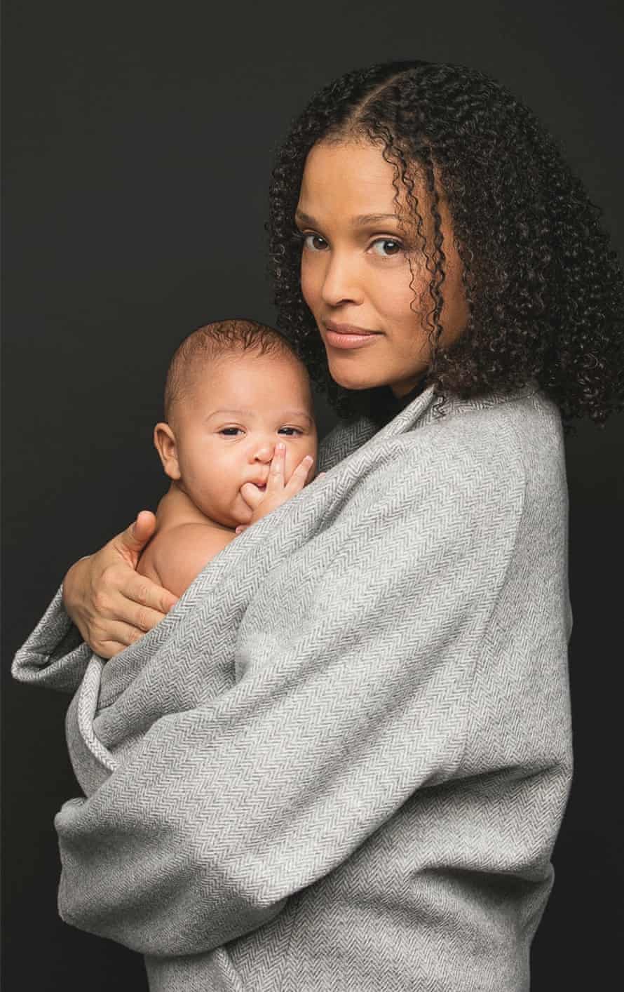 Jesmyn Ward and her son.