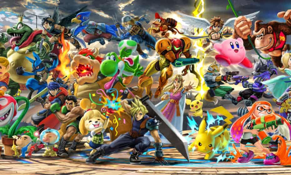 Super Smash Bros character banner artwork.