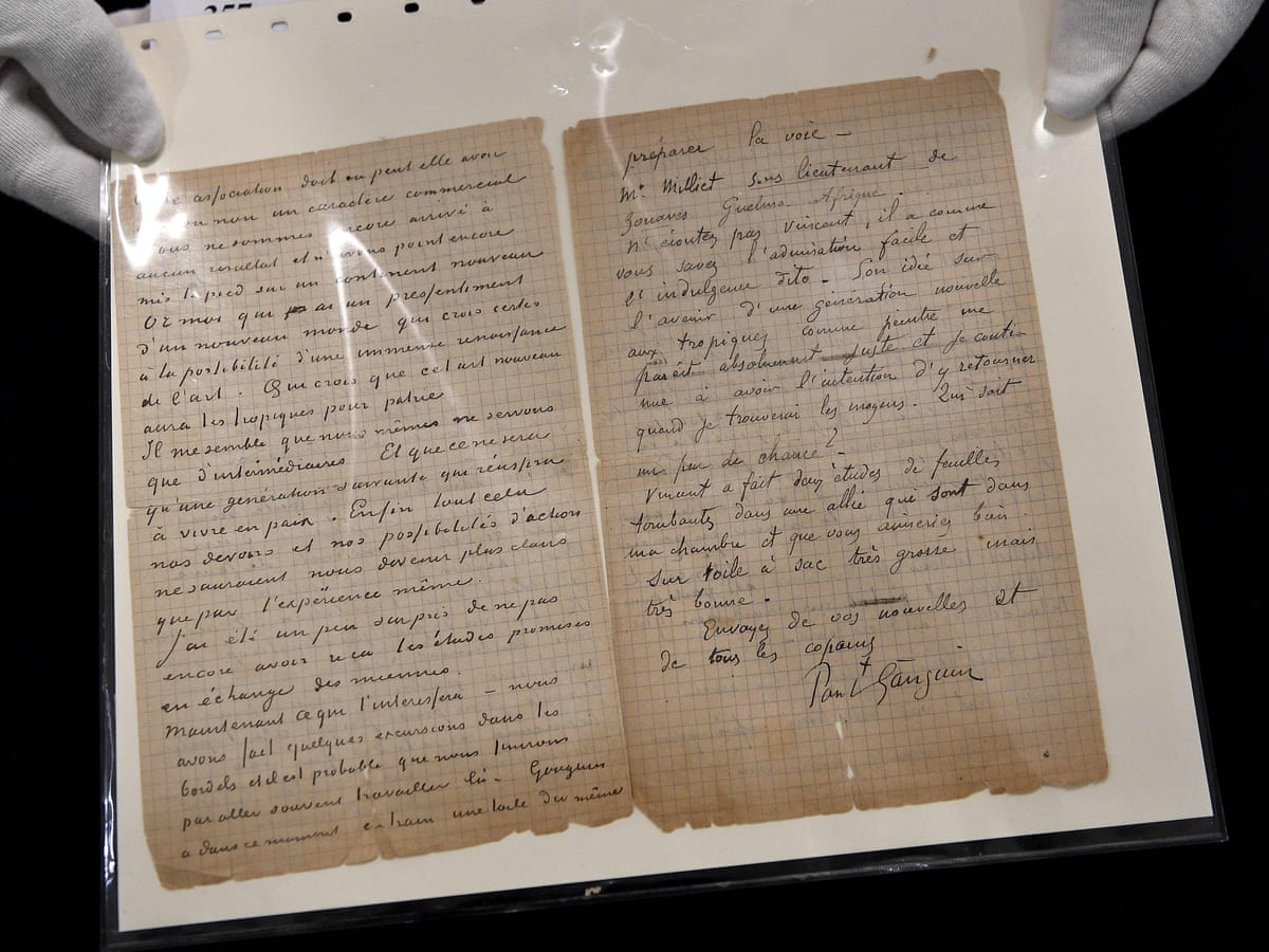 Van Gogh And Gauguin Letter About Brothel Visit Sells For 210 000 Art The Guardian
