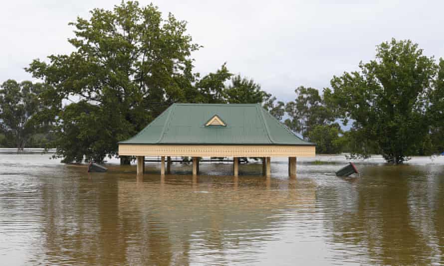 Camden Showground during the floods on Tuesday