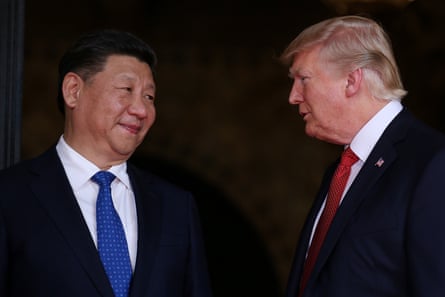 Chinese president Xi Jinping and president Donald Trump.
