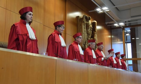 Judges of the German constitutional court in Karlsruhe.