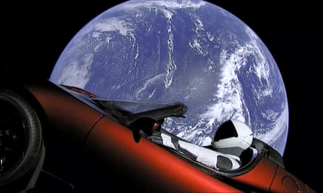SpaceX’s spacesuit in Elon Musk’s red Tesla sports car which was launched into space during the first test flight of the Falcon Heavy rocket