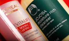 L'Oreal and Body shop bottles