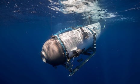Image of the Titan submersible which was lost in an implosion soon after communications were lost with its support vessel.
