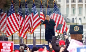 Donald Trump addressing his supporters in Washington DC on Wednesday.