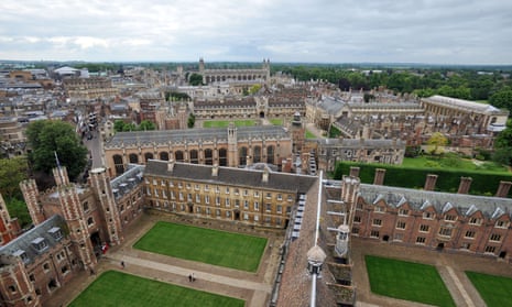 aerial view of buildings of Cambridge University