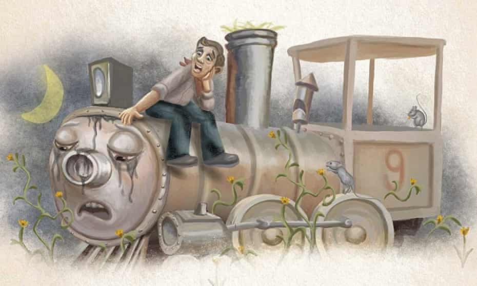 A scene from Charlie the Choo-Choo by Beryl Evans/Stephen King, illustrated by Ned Dameron.