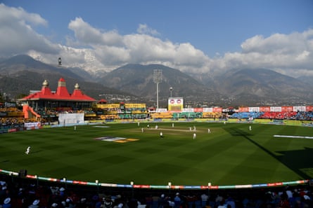 General view of play during day two of the fifth Test between India and England at Himachal Pradesh Cricket Association Stadium
