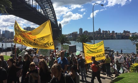 A rally outside the Sirius building in Sydney in 2016