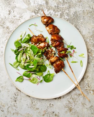 Yotam Ottolenghi's Chinese five-spice-and-coffee-marinated chicken skewers
