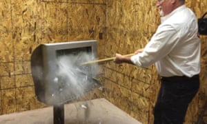 They Re Here For Therapy Houston S Rage Room A Smash As Economy Struggles Us News The Guardian