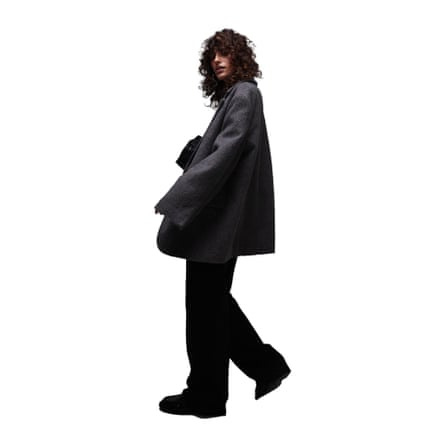 Longline brushed blazer, Topshop