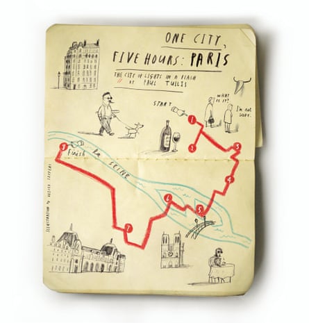 Paris’ from a series of maps Oliver Jeffers created for United Airlines inflight magazine, Hemisphere.