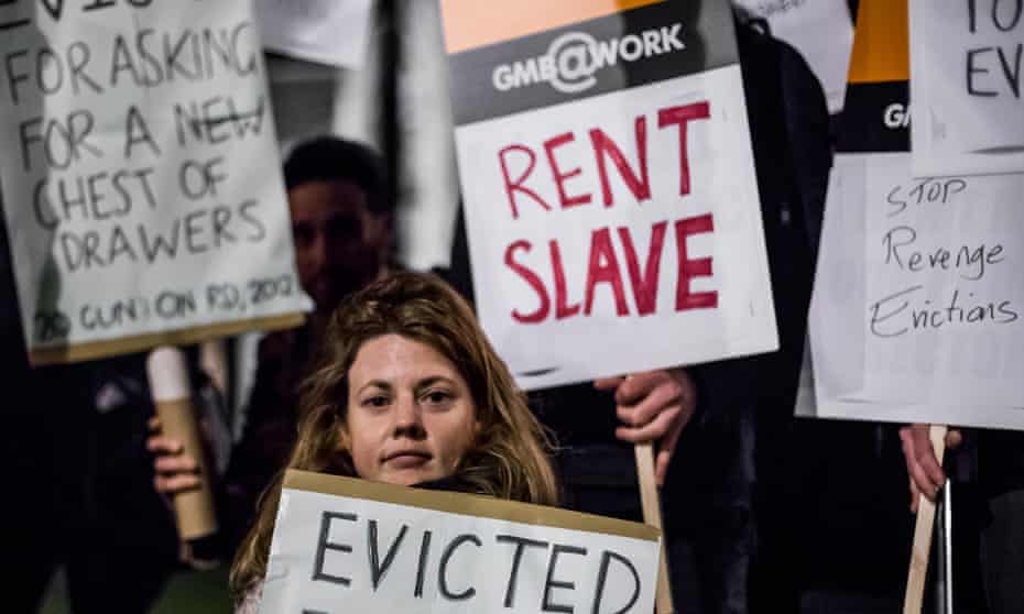 A London protest against revenge evictions, November 2014