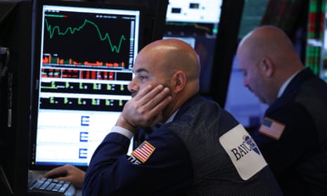 Traders on the floor of the New York Stock Exchange on Monday