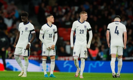 England’s midfield in the defeat by Greece.