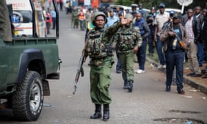 Kenyan security forces after a previous al-Shabaab attack in Kenya.