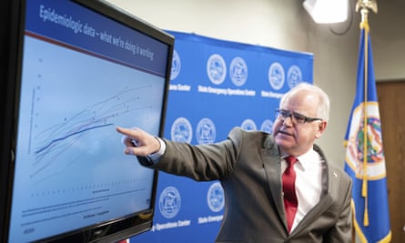Minnesota Governor Tim Walz described his midwestern alliance as “sort of a loose Articles of Confederation approach.”